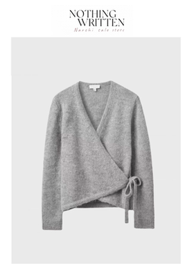 【现货】Nothing Written Narchi秋冬慵懒不对称针织衫开衫灰色