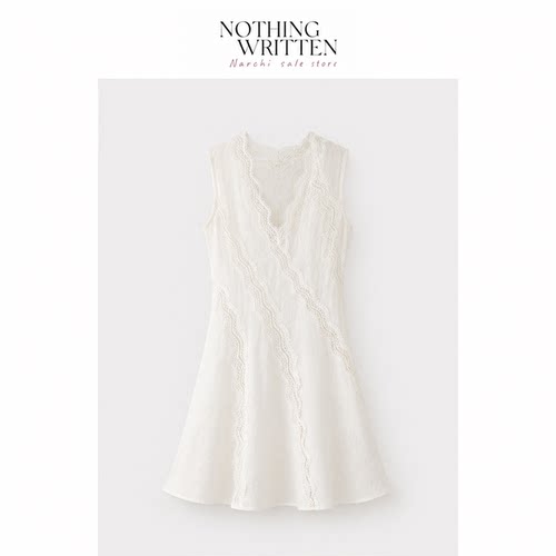 【现货】Nothing Written Narchi蕾丝拼接无袖连衣裙小个子背心裙