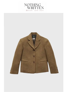 【现货】Nothing Written Narchi韩国八奶复古羊毛呢西装短款外套
