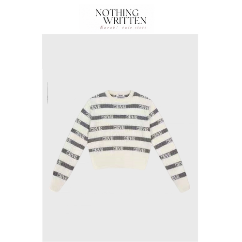【现货】Nothing Written Narchi章若楠同款羊毛条纹麻花上衣毛衣