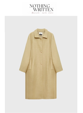 【现货】Nothing Written Narchi韩国东大门直筒羊毛大衣毛呢外套
