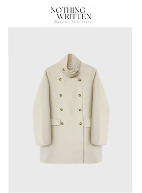【现货】Nothing Written Narchi韩国温柔翻领双排扣羊毛大衣外套