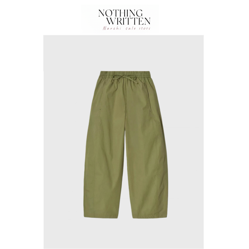 【现货】Nothing Written Narchi休闲版型桶形抽绳弹力腰边长裤