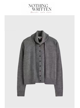 【现货】Nothing Written Narchi混纺假两件套针织开衫上衣秋新品