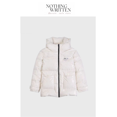 【现货】Nothing Written Narchi亮面羽绒服迪丽热巴同款连帽外套