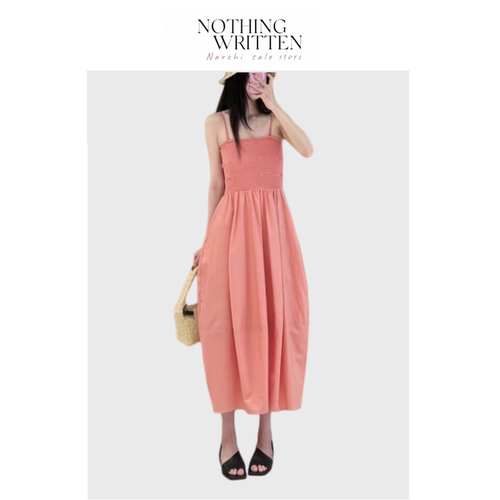 【现货】Nothing Written Narchi抹胸吊带裙花苞连衣裙长裙夏新品