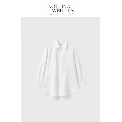 【现货】Nothing Written Narchi休闲版型加长款翻领衬衫春季