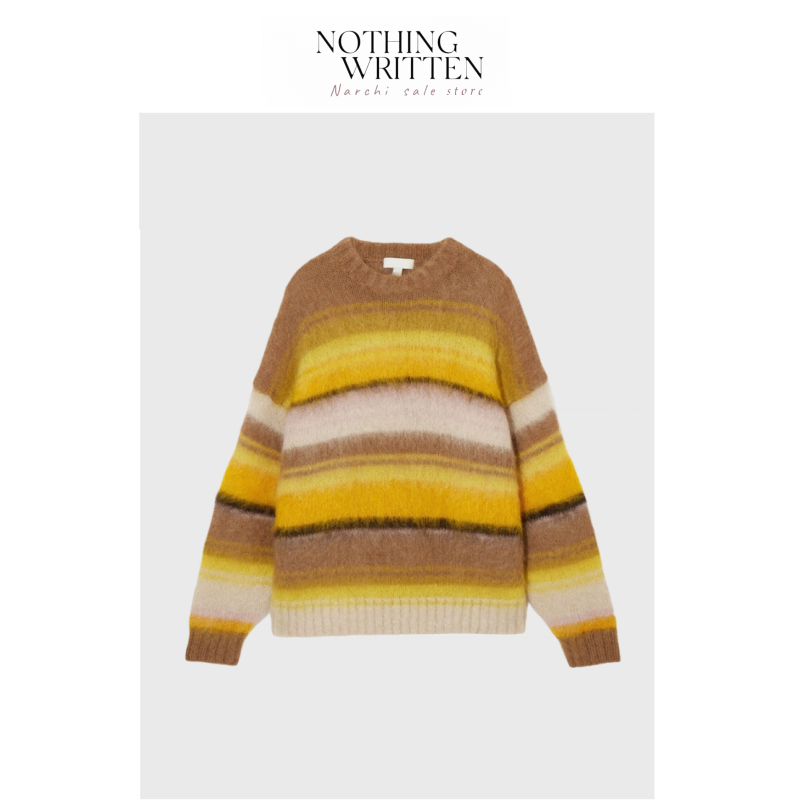 【现货】Nothing Written Narchi标准版型圆领马海毛混纺毛衣新品