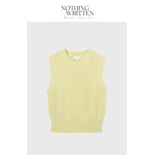 【现货】Nothing Written Narchi标准版型短款马海毛混纺背心秋季