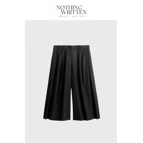 【现货】Nothing Written Narchi女装休闲版型百褶棉质阔腿裤春季