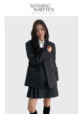 【现货】Nothing Written Narchi韩国气质西装连衣裙裤裙三件套装