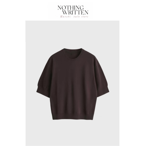 【现货】Nothing Written Narchi标准版型泡泡袖针织衫T恤短袖春