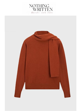 【现货】Nothing Written Narchi氛围感软糯围巾领长袖针织衫毛衣