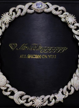 Mr.Bling情侣满钻宇宙元素古巴链