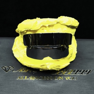 Mr.Blingggggg欧美嘻哈珠宝 定制Ye同款上8下6无钻钢牙Grillz牙套