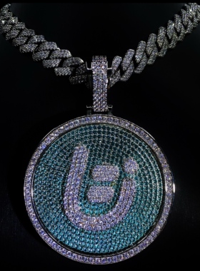 Mr.Bling定制旋转绿松石圆盘吊坠