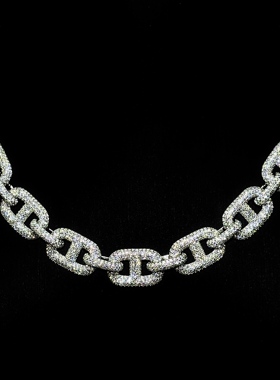 Mr.Bling15mm满钻猪鼻古巴链