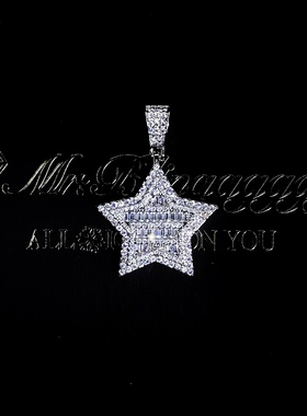 Mr.Bling满钻混合镶嵌五角星吊坠