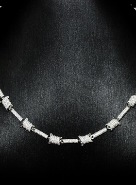 Mr.Bling满钻3mm铁丝情侣古巴链