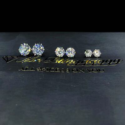 欧美耳钉不掉色钻石欧美