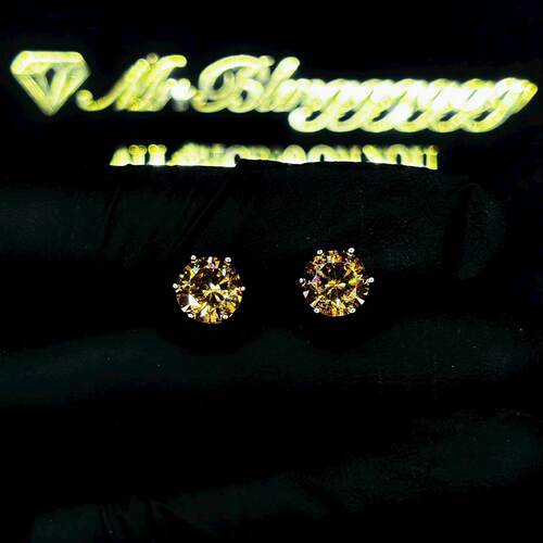 Mr.Bling菲董同款香槟色六爪耳钉