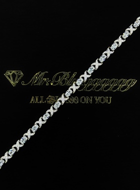 Mr.Bling情侣莫比乌斯椭圆钻手链
