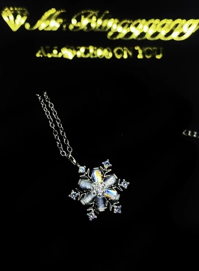Mr.Blingggggg混镶旋转雪花项链