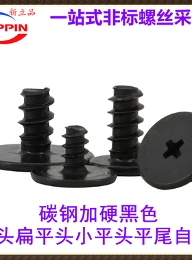 黑色CB十字槽薄头大小平头扁平头自攻螺丝钉M1.2M1.7M2M2.6M3M4M5