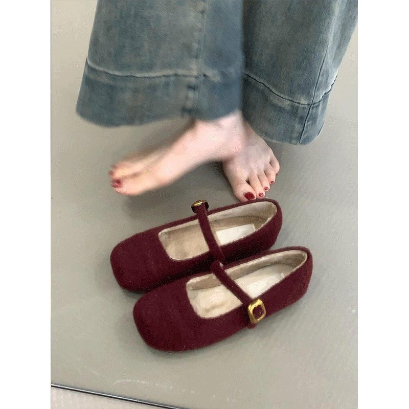 温柔晚晚风加绒玛丽珍鞋女2025秋冬新款小众绒面单鞋配裙子毛毛鞋,女鞋,玛丽珍鞋,淘宝优惠券,粉丝福利购,淘宝优惠卷