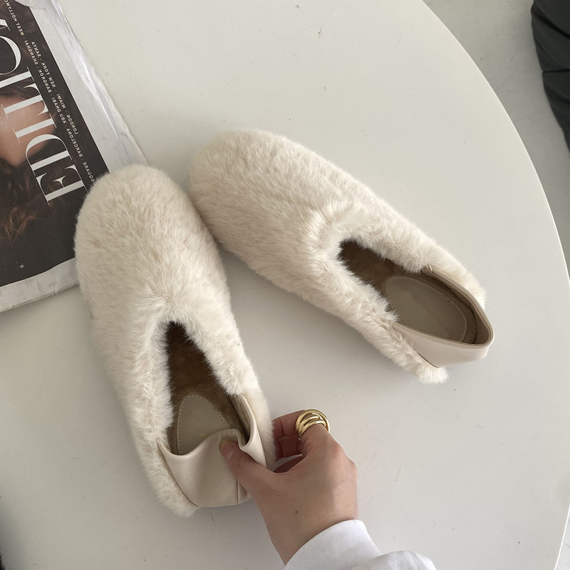 2025年新款韩版毛毛鞋女秋冬外穿