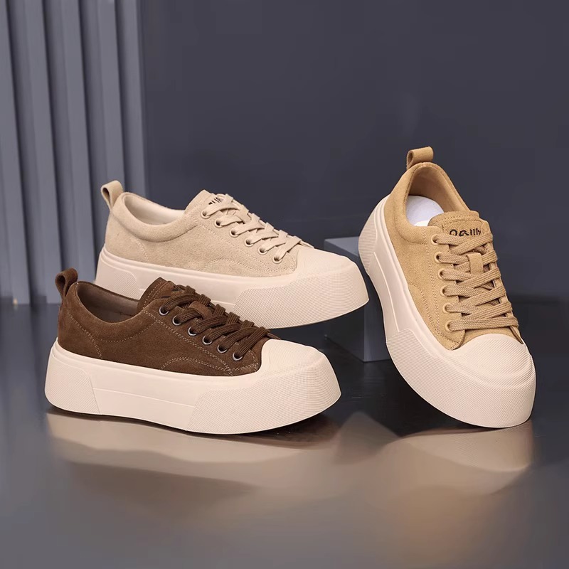 厚底饼干板鞋子女2025春季新款