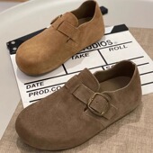 女2025新款 春秋博肯鞋 平底单鞋 全包勃肯鞋 一脚蹬孕妇软面软底女鞋