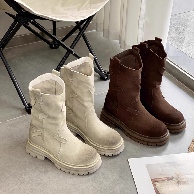 欧洲站马丁靴女2024夏季新款