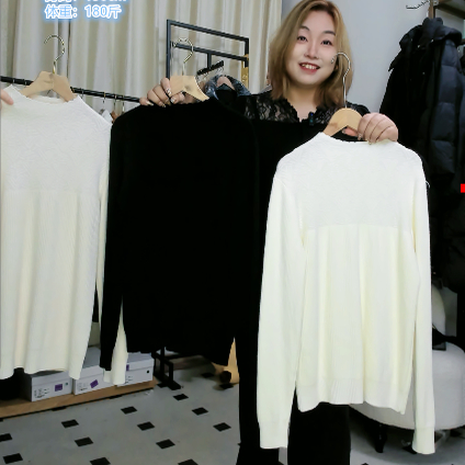 极简风半高领羊毛针织衫女长袖修身打底衫百搭加绒毛衣