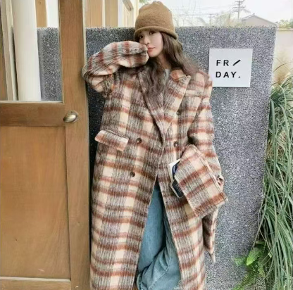 高级感格羽绒羊毛大衣毛呢外套女长款围巾大衣2025新款复古,女装/女士精品,毛呢外套,淘宝优惠券,粉丝福利购,淘宝优惠卷