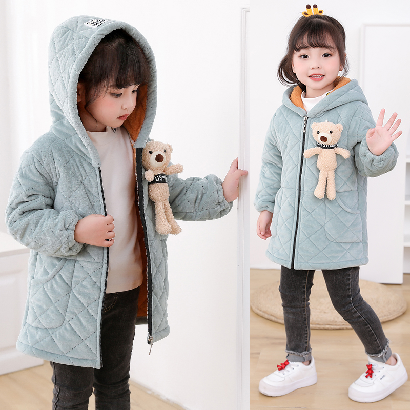 儿童罩衣加绒加厚羽绒服护衣
