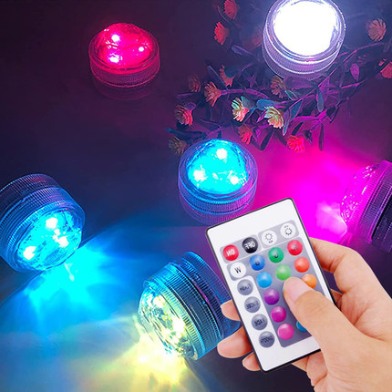 防水迷你遥控灯七彩暖白正白LED遥控小灯气氛灯手工模型DIY氛围灯