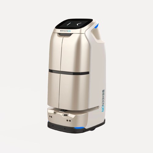 擎朗智能w3pro酒店机器人金色版酒店专用自动乘梯迎宾语音对话