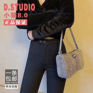 Dstudio杜小宅小猫魔术裤8.0弹力修身打底裤高腰外穿小黑裤女正品