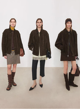 BTRS M丨埃塞俄比亚进口高奢柔雾感老钱反绒麂皮绒外套女2026新款