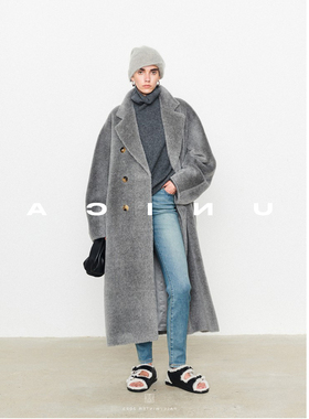 BTRS M丨进口苏力羊驼毛大衣经典皮草感长毛101801羊绒高级感外套