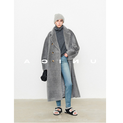 BTRS M丨进口苏力羊驼毛大衣经典皮草感长毛101801羊绒高级感外套