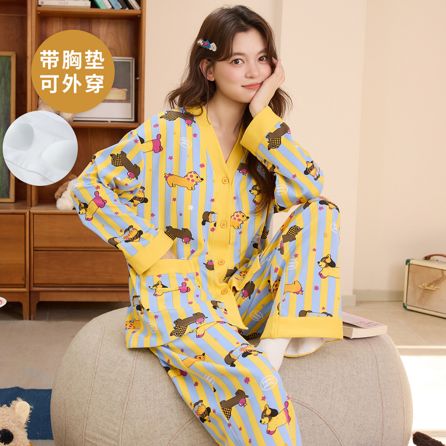 春秋夏冬季女士纯棉长袖和服开衫