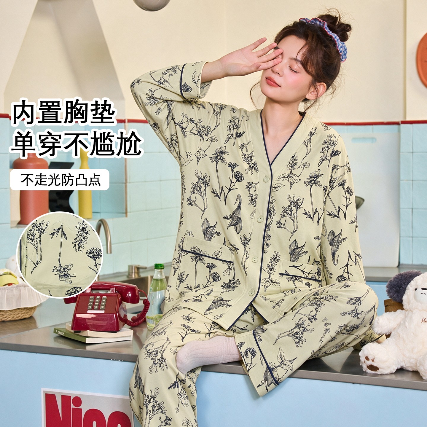 春秋夏冬季女士纯棉长袖和服开衫