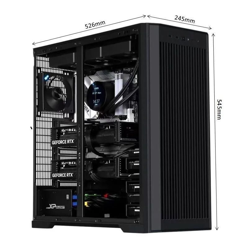 SAMA先马AI SUPER服务器工作站机箱EATX双显卡多硬盘 X99双路主板