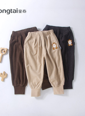 童泰春秋新款婴幼儿长裤男女宝宝1-5岁大码外穿休闲单层裤子403