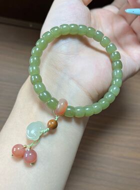 玉阅珠宝和田黄玉老型珠手串