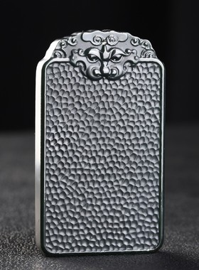 精致和田青玉平安牌(祥云无事牌)吊坠男士复古雕刻项坠玉石饰品