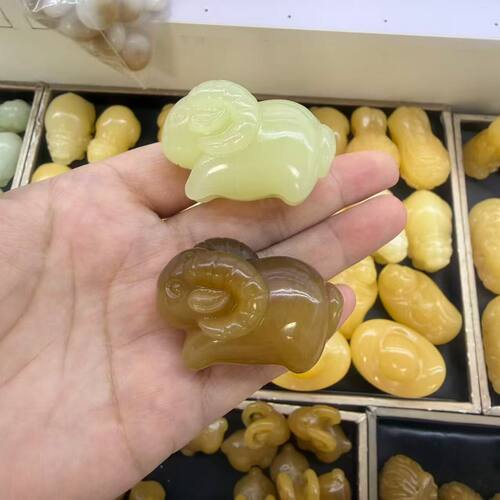 玉阅珠宝阿富汗羊玉手把件
