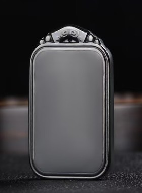 玉阅珠宝和田玉平安牌吊坠精雕